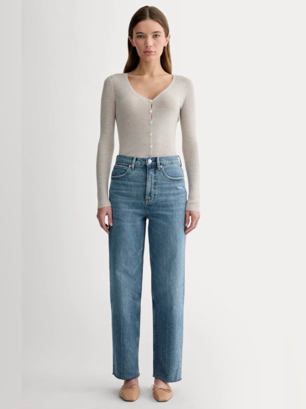 everlane way high jeans straight leg high rise